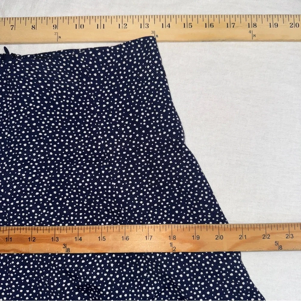 Banana Republic Dark Blue White‎ A-Line Skirt 0 Petite Lightweight Summer #cc